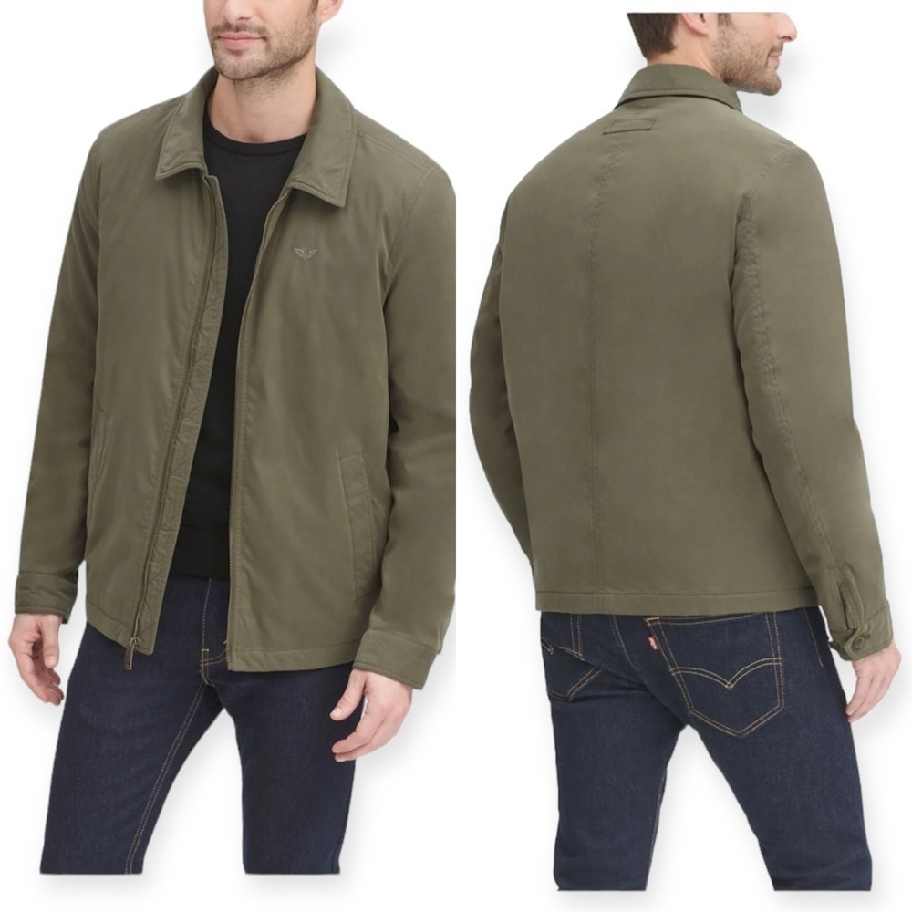 Dockers Men’s Premium Versatile Jacket Fully Zip Up Size XXL Tan